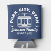 Aangepaste Familie Vrienden Skitocht Matching Groe Blikjeskoeler (Achterkant)