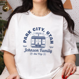 Aangepaste Familie Vrienden Skitocht Matching Groe T-shirt