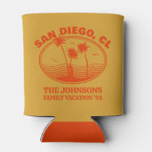 Aangepaste familie vrienden strand vakantie matchi blikjeskoeler (Achterkant)