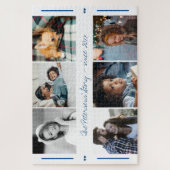Aangepaste familie zes foto's collage moderne scri legpuzzel (Verticaal)