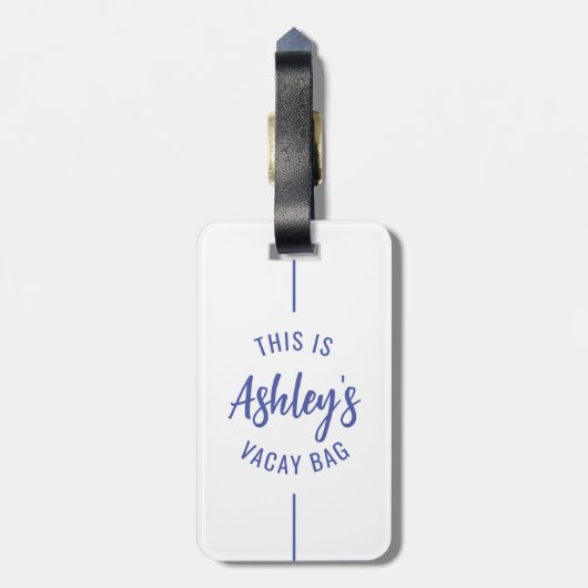 Aangepaste Familie Zomer Strandreis Groep Matching Bagagelabel (Achterkant verticaal)