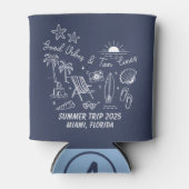 Aangepaste Familie Zomer Strandreis Groep Matching Blikjeskoeler (Voorkant)