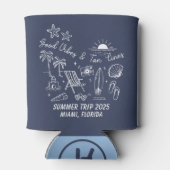 Aangepaste Familie Zomer Strandreis Groep Matching Blikjeskoeler (Achterkant)