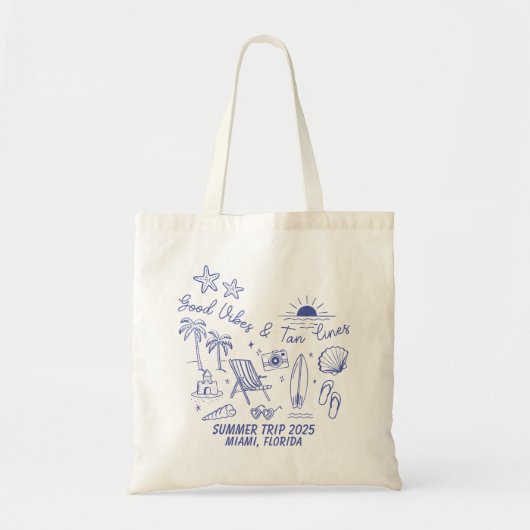 Aangepaste Familie Zomer Strandreis Groep Matching Tote Bag (Voorkant)