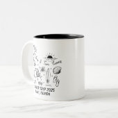 Aangepaste Familie Zomer Strandreis Groep Matching Tweekleurige Koffiemok (Voorkant links)