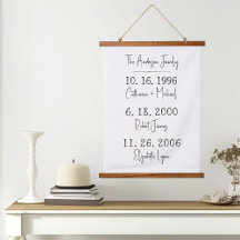 Aangepaste familiedata Keepsake Moederdag