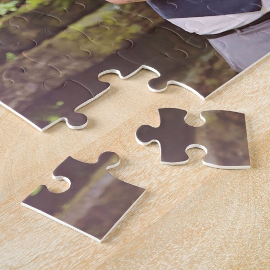 Aangepaste familiefortret foto legpuzzel (Zijkant)