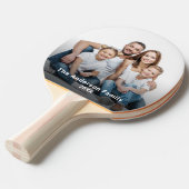 Aangepaste familiefoto aanpassen tafeltennisbatje (Voorkant Gekanteld)