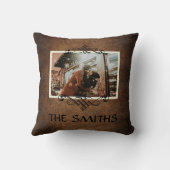 Aangepaste familiefoto als geliefd aandenken kussen (Achterkant)