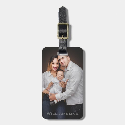 Aangepaste familiefoto bagagelabel (Voorkant verticaal)