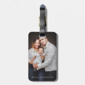 Aangepaste familiefoto bagagelabel (Achterkant verticaal)