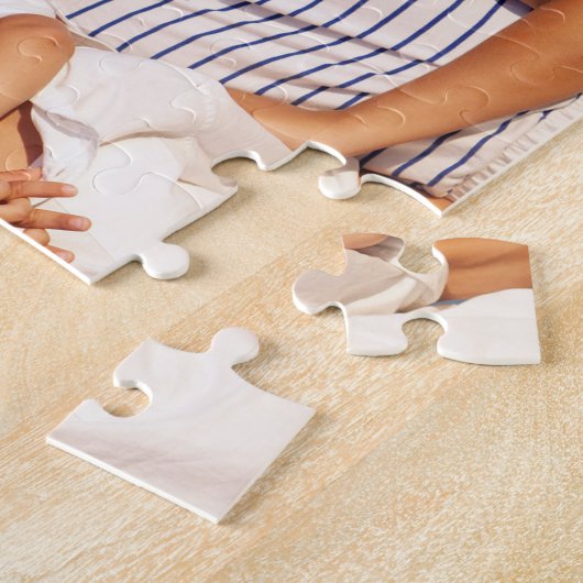 Aangepaste familiefoto behouden legpuzzel (Zijkant)