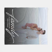 Aangepaste familiefoto-bewaardeken fleece deken (Voorkant (Horizontaal))