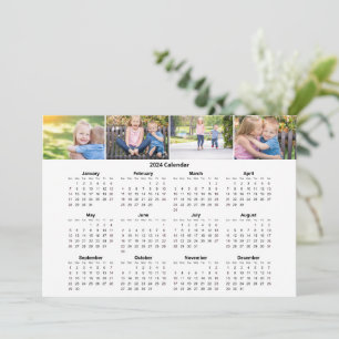 Aangepaste familiefoto Collage 2024 Kalender Kaart