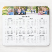 Aangepaste familiefoto Collage 2024 Maandelijkse k Muismat (Voorkant)