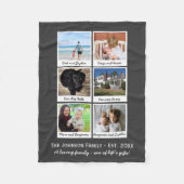 Aangepaste familiefoto collage Home Ingesteld Fleece Deken (Voorkant)