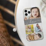 Aangepaste familiefoto collage Love Script iPhone 15 Mini Hoesje<br><div class="desc">Verhoog je iPhone-ervaring met deze Custom Family Photo Collage Love Script iPhone 15 Plus Phone Case. Deze gepersonaliseerde telefoonhoes is meer dan alleen een beschermend accessoire; het is een gekoesterde aandenken die de warmte van familiefoto's combineert met een vleugje liefdesscript, waardoor een uniek en betekenisvol ontwerp wordt gecreëerd. Gebruik de...</div>