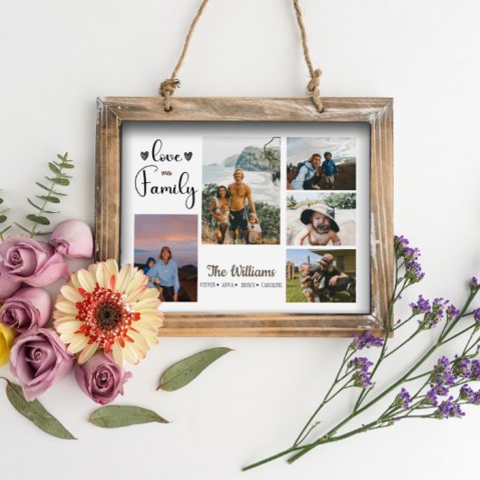 Aangepaste familiefoto collage Poster en afdrukken