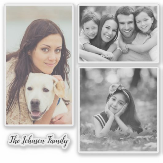 Aangepaste familiefoto contour Stickers (Voorkant)