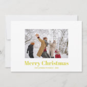 Aangepaste familiefoto elegante moderne kerstkaart (Voorkant)