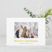Aangepaste familiefoto elegante moderne kerstkaart (Staand voorkant)