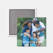 Aangepaste familiefoto en naam magneet (Voorkant / Achterkant)