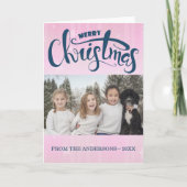 Aangepaste familiefoto feestdagen kaart (Voorkant)