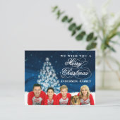 Aangepaste familiefoto feestdagenkaart (Staand voorkant)