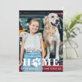 Aangepaste familiefoto foto die we verplaatst hebb aankondiging (Staand voorkant)