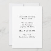 Aangepaste familiefoto foto die we verplaatst hebb aankondiging (Achterkant)