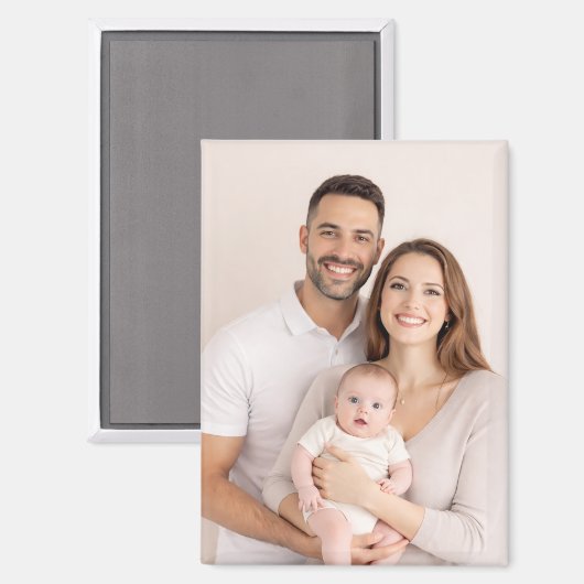 Aangepaste familiefoto gepersonaliseerd magneet (Voorkant / Achterkant)