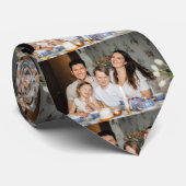 Aangepaste familiefoto gepersonaliseerde aandenken stropdas (Opgerold)