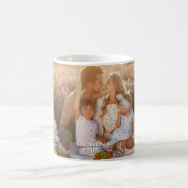 Aangepaste familiefoto – gepersonaliseerde achtern koffiemok