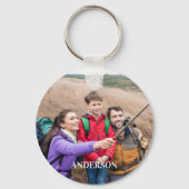 Aangepaste Familiefoto Gepersonaliseerde Dubbelzij Sleutelhanger (Voorkant)