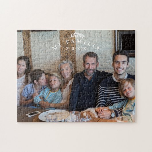 Aangepaste familiefoto | Gepersonaliseerde Jigzaag Legpuzzel (Horizontaal)