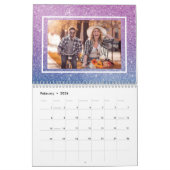 Aangepaste familiefoto Glitter Ombre Sparkling 202 Kalender (Feb 2026)