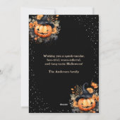 Aangepaste familiefoto Happy Halloween Kaart (Achterkant)