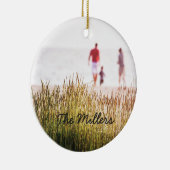 Aangepaste familiefoto keramisch ornament (Rechts)