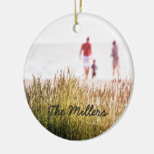 Aangepaste familiefoto keramisch ornament (Links)