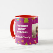 Aangepaste familiefoto kerstcadeaus voor dochter mok (Voorkant links)