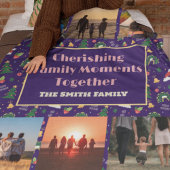 Aangepaste familiefoto kerstcadeaus voor dochter sherpa deken