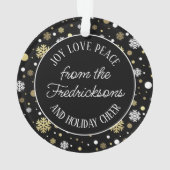 Aangepaste Familiefoto Kerstmis Gepersonaliseerd 2 Ornament (achterkant)