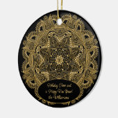 Aangepaste familiefoto Kerstmis gepersonaliseerde Keramisch Ornament (Links)