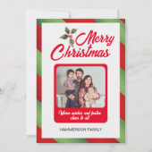 Aangepaste familiefoto Kerstuitnodiging Kaart (Voorkant)