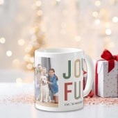 Aangepaste Familiefoto Kleurrijke Vrolijke Kerstmi Koffiemok