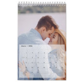 Aangepaste familiefoto-lay-outkalender met één pag kalender (Mar 2026)