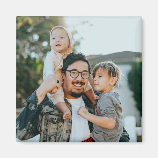 Aangepaste familiefoto magneet (Voorkant)