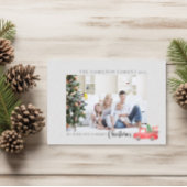 Aangepaste familiefoto Merry Christmas Holiday Kaa Bedankkaart