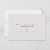 Aangepaste familiefoto Merry Christmas Holiday Kaa Bedankkaart (Achterkant)