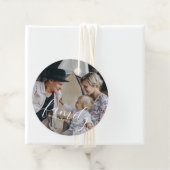 Aangepaste familiefoto met aangepaste naam bedankjes labels (In situ)